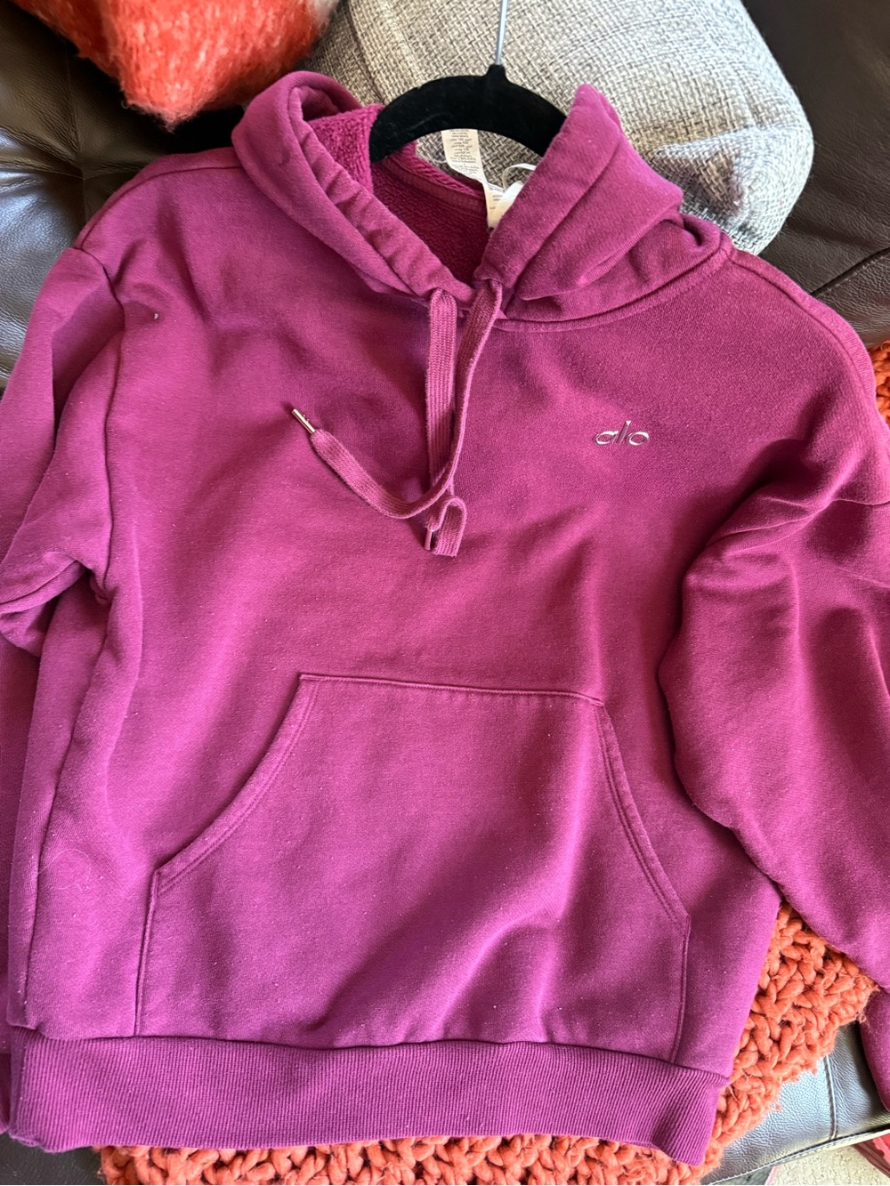 ALO Yoga Women's Hoodie in Deep Magenta